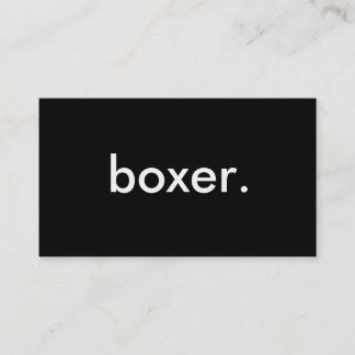 Carte De Visite boxeur.