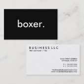 Carte De Visite boxeur. (Devant / Derrière)