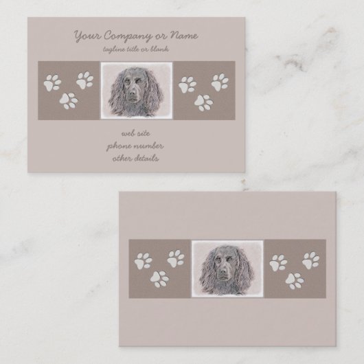 Carte De Visite Boykin Peinture Espagnole - Cute Original Chien Ar (Devant / Derrière)