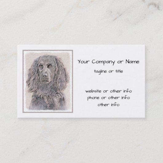 Carte De Visite Boykin Spaniel Paining - Cute Original Dog Art (Devant)