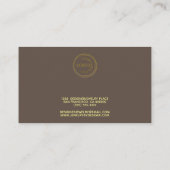 Carte De Visite Bracelet Afficher Ajouter Votre Logo Brown (Dos)