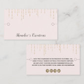 Carte De Visite Bracelet Afficher Flush Gold String Lumières (Devant / Derrière)