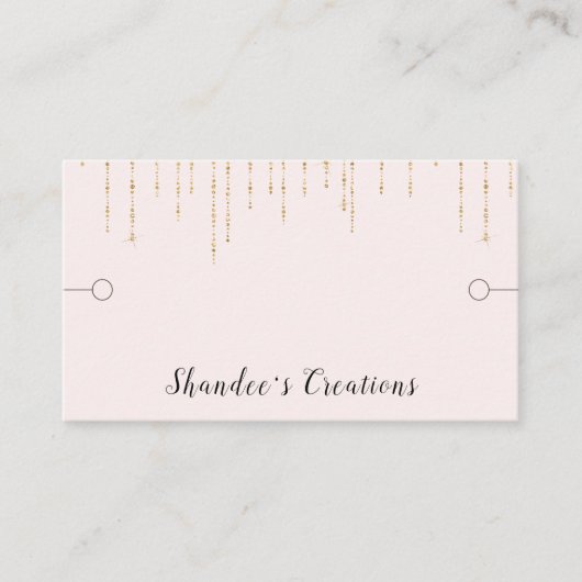 Carte De Visite Bracelet Afficher Flush Gold String Lumières (Devant)