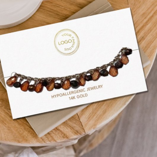 Carte De Visite Bracelet Afficher votre logo en blanc