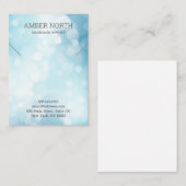 Carte De Visite Bracelet Bracelet Bokeh bleu brillant (Devant / Derrière)