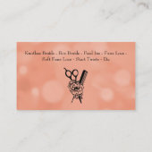 Carte De Visite Bracelet de cheveux rose doux avec des services su (Dos)