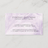 Carte De Visite Bracelet de marbre clair violet texture papier (Dos)