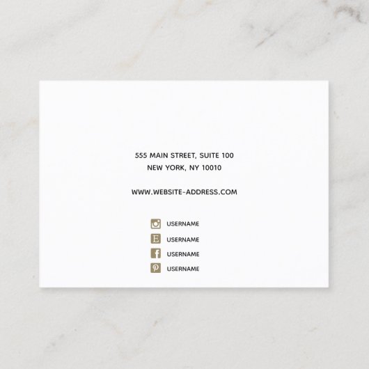 Carte De Visite Bracelet en étoile céleste Zodiac noir (Dos)