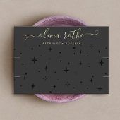 Carte De Visite Bracelet en étoile céleste Zodiac noir