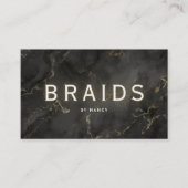 Carte De Visite Bracelet en marbre noir et or (Devant)