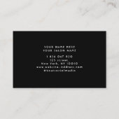 Carte De Visite Bracelet en marbre noir et or (Dos)