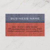 Carte De Visite Bracelet en toile rouge look Monogramme (Dos)