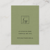 CARTE DE VISITE BRACELET FLORAL EUCALYPTUS AFFICHER LOGO (Dos)