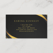 Carte De Visite Bracelets noirs et dorés africains (Dos)