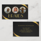 Carte De Visite Bracelets noirs et dorés africains (Devant / Derrière)