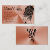 Carte De Visite Braidage rose Gold (Devant / Derrière)