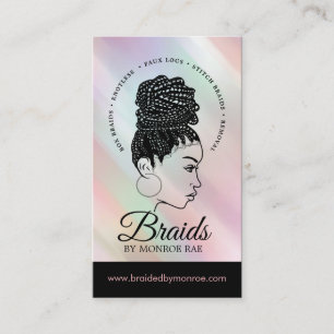 Carte De Visite Braider Braids Beauty Salon de Beauté