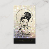 Carte De Visite Braider/Braids/Braids/Braiers/Salon - Code QR (Devant)