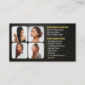 Carte De Visite Braideur de cheveux de salon Black Africain Braiin (Dos)