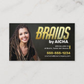 Carte De Visite Braideur de cheveux de salon Black Africain Braiin (Devant)