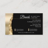 Carte De Visite Braids Braids Braiers Hair Braiting Stylist Salon  (Dos)