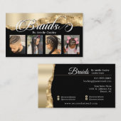 Carte De Visite Braids Braids Braiers Hair Braiting Stylist Salon (Devant / Derrière)