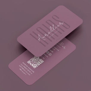 Carte De Visite Braids de coiffure Stylliste Barber Dusty Mauve Mo