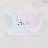 Carte De Visite Braids en marbre pastel (Devant)