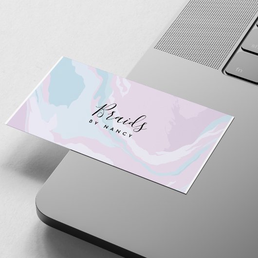 Carte De Visite Braids en marbre pastel