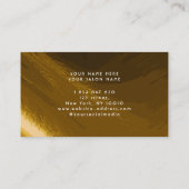 Carte De Visite Braids fausse feuille d'or (Dos)