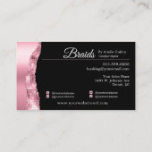 Carte De Visite Braids Hair Braiding Stylist Salon Ajouter Photos  (Dos)