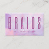 Carte De Visite Braiement des cheveux QR Code et logo Holographiqu (Devant)