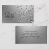 Carte De Visite Branche Arbre argenté (Devant / Derrière)