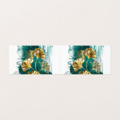 Carte De Visite Branche avec Feuilles d'or Ginko Biloba (Extérieur déplié)