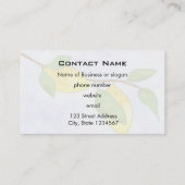 Carte De Visite Branche d'arbre avec citrons et Feuilles en aquare (Dos)