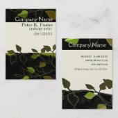 Carte De Visite Branche d'arbre de nature de paysage moderne (Devant / Derrière)