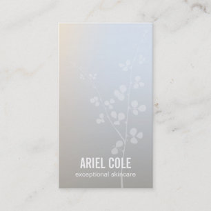 Carte De Visite Branche d'arbre gris clair moderne simple