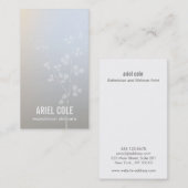 Carte De Visite Branche d'arbre gris clair moderne simple (Devant / Derrière)