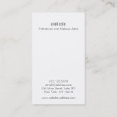 Carte De Visite Branche d'arbre gris clair moderne simple (Dos)