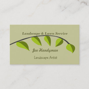 Carte De Visite Branche   d'arbre verte organique