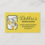 Carte De Visite branche de citron boulangerie pâtisserie chef trai (Devant)