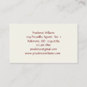 Carte De Visite Branche de l'aquarelle de l'arbre du pin (Dos)