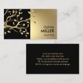 Carte De Visite Branche de l'arbre - or pastel (Devant / Derrière)