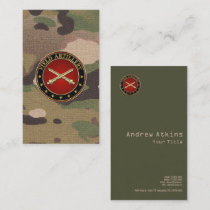 Carte De Visite Branche de l'artillerie de campagne Insigne Éditio