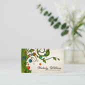 Carte De Visite Branche de tourbillon d'aquarelle Abstraite (Debout devant)