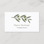 Carte De Visite Branche d'olive aquarelle (Devant)
