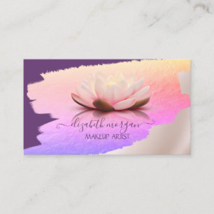 Carte De Visite Branché, Élégant, Brush Stroke, Lotus