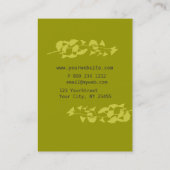 Carte De Visite Branche élégante organique moderne de nature (Dos)