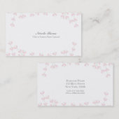 Carte De Visite Branche florale élégante de vigne rustique vaporeu (Devant / Derrière)