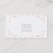 Carte De Visite Branche florale élégante de vigne rustique vaporeu (Dos)